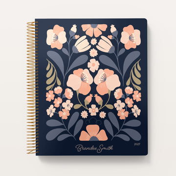 8.5x11 Weekly Planner - Secret Garden Blush & Dusk