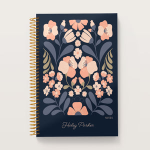 
                  
                    Secret Garden Blush & Dusk cover on a 6×9 Posy notebook
                  
                