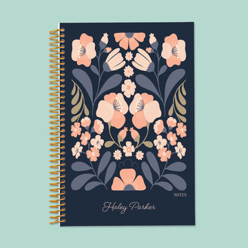 6x9 Notebook/Journal - Secret Garden Blush & Dusk