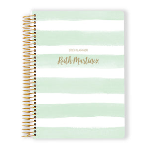 
                  
                    6x9 Student Planner - Mint Green Watercolor Stripes
                  
                