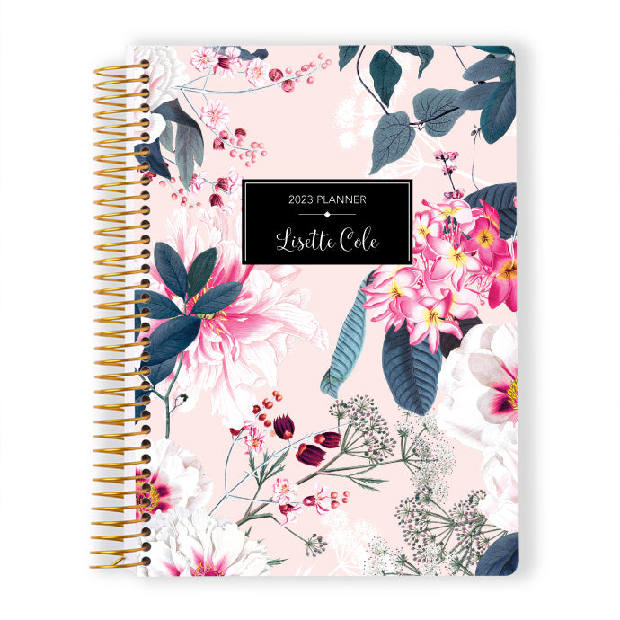 6x9 Student Planner - Pink Elegant Floral