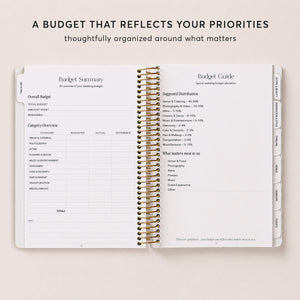 
                  
                    Wedding planner budget summary and budget guide spread
                  
                