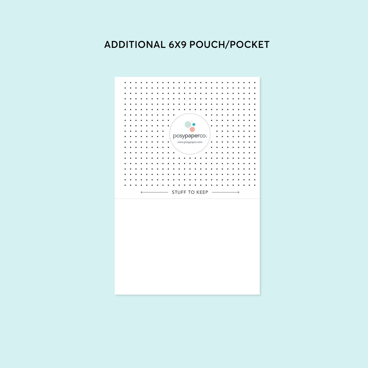 Additional Pocket/Pouch - for 6x9 planners