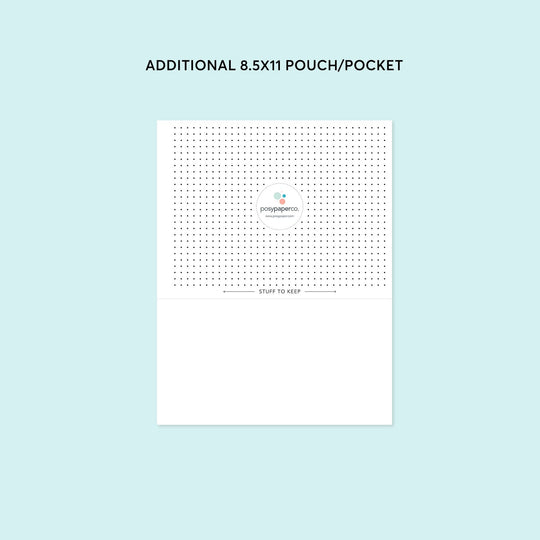Additional Pocket/Pouch - for 8.5x11 planners