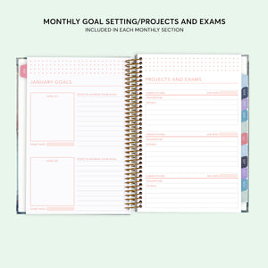 
                  
                    6x9 Hardcover Student Planner - Aqua Gold Abstract Ink
                  
                