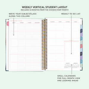 
                  
                    6x9 Hardcover Student Planner - Aqua Gold Abstract Ink
                  
                