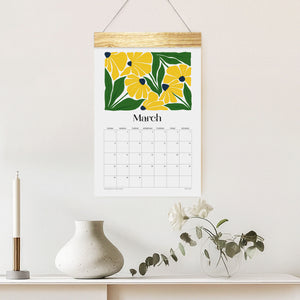 
                  
                    March page of the Artful Florals wall calendar
                  
                