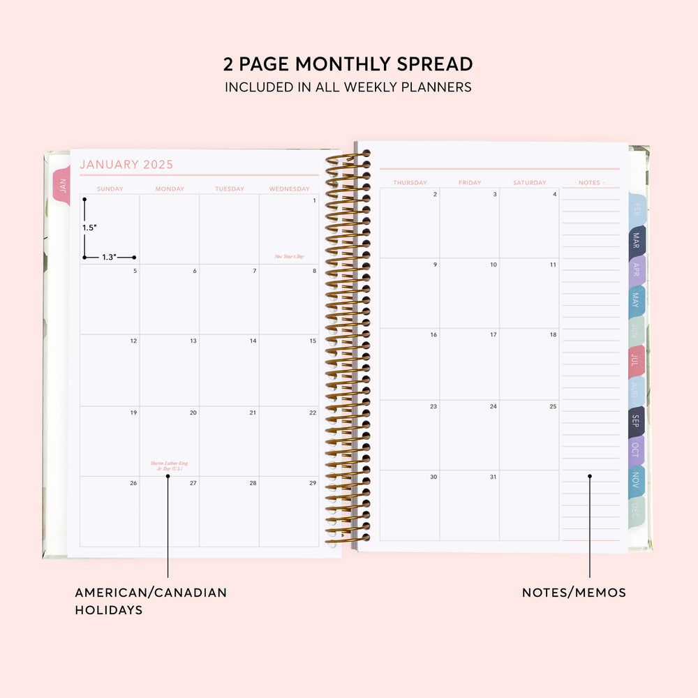 
                  
                    a planner book with a spiral bound page
                  
                