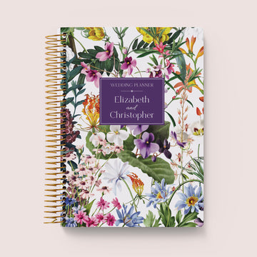 6x9 Wedding Planner - Colorful Florals White