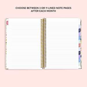 
                  
                    Lined notes pages inside a 6×9 hardcover Posy planner
                  
                