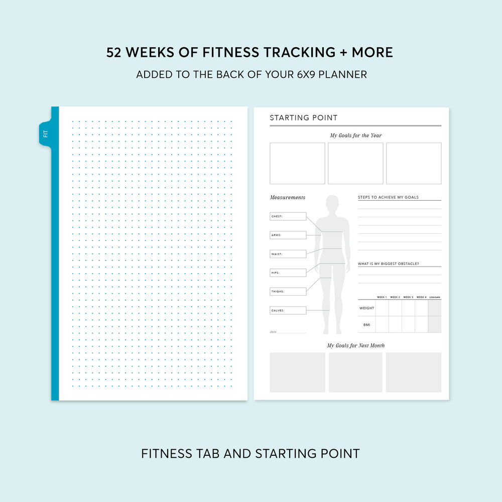 
                  
                    Fitness Planning Section - for 6x9 planners
                  
                