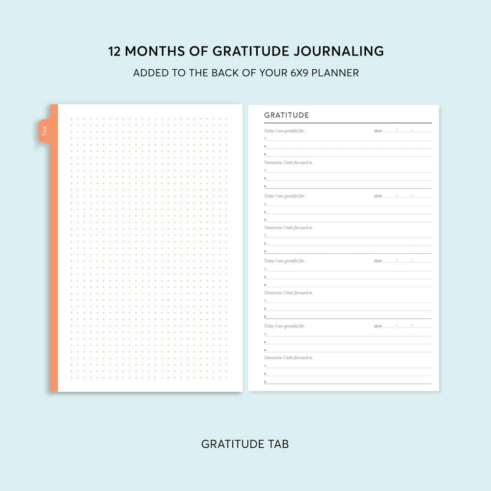 
                  
                    GRATITUDE SECTION for 6x9 planners - for 6x9 planners
                  
                