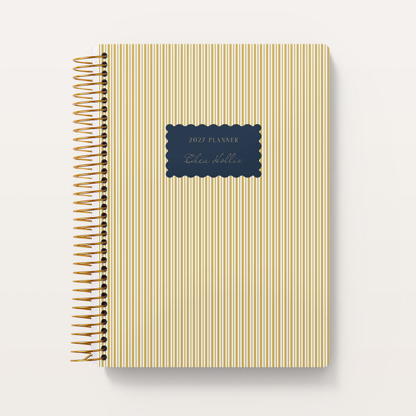 6x9 Weekly Planner - Harbor Linen · Buttercream