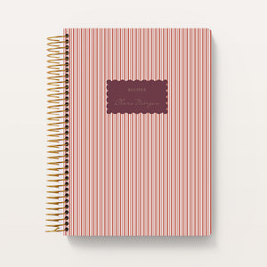 
                  
                    Personalized Recipe Book - Harbor Linen · Poppy Red
                  
                
