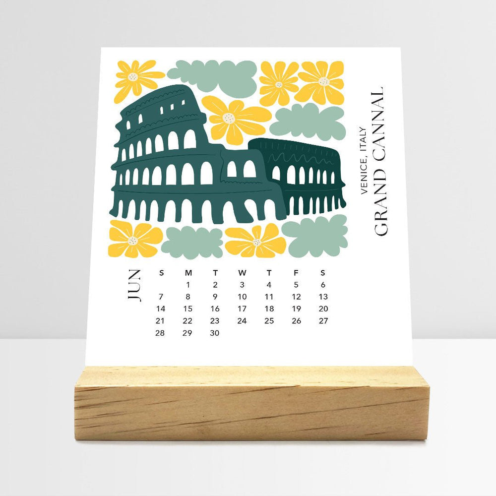 
                  
                    Desk Calendar (Choose Your Start Month) - Modern Travel
                  
                