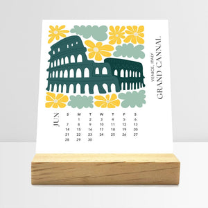 
                  
                    Desk Calendar (Choose Your Start Month) - Modern Travel
                  
                