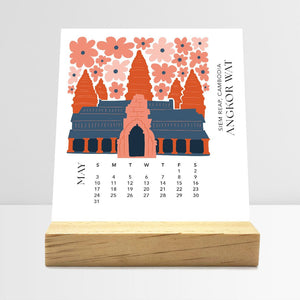 
                  
                    Desk Calendar (Choose Your Start Month) - Modern Travel
                  
                