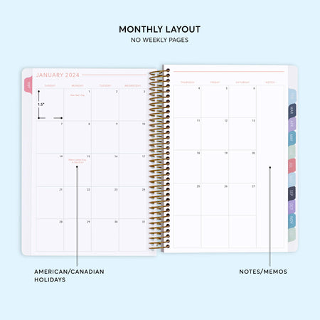 6x9 Monthly Planners
