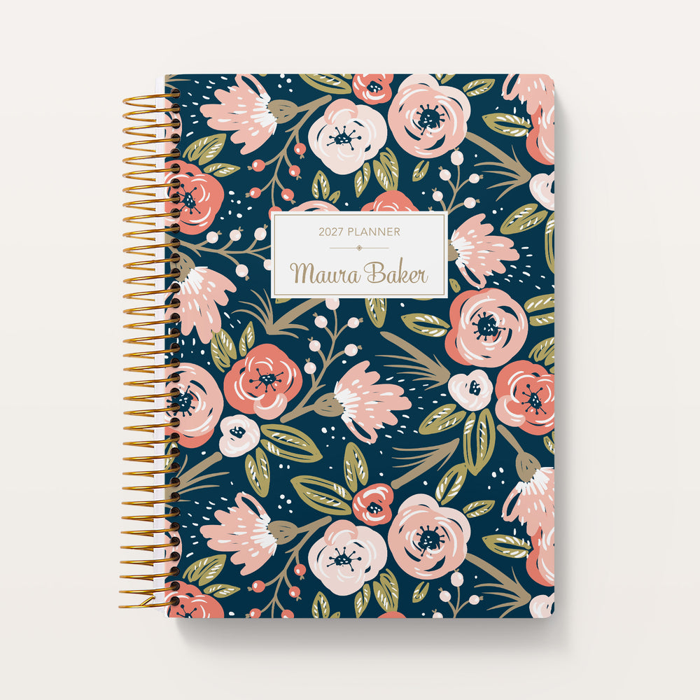 
                  
                    6x9 Weekly Planner - Navy Pink Gold Floral
                  
                