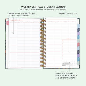 
                  
                    6x9 Hardcover Student Planner - Navy Watercolor Floral
                  
                