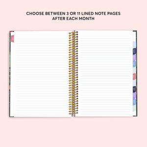 
                  
                    Lined notes pages inside a 6×9 hardcover Posy planner
                  
                