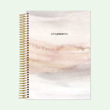 6x9 Hardcover Student Planner - Neutral Watercolor Gradient