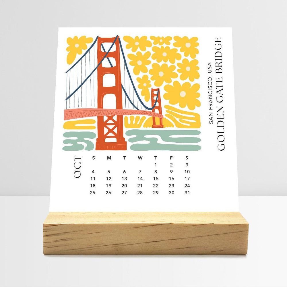 
                  
                    Desk Calendar (Choose Your Start Month) - Modern Travel
                  
                