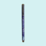 Posy Paper Co purple blue flowing ink rollerball point pen.