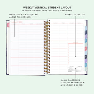 
                  
                    6x9 Hardcover Student Planner - Purple Flowing Ink
                  
                