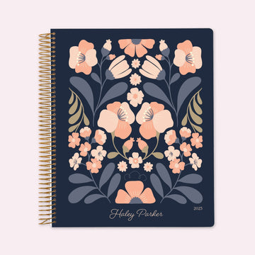 8.5x11 Teacher Planner - Secret Garden Blush & Dusk
