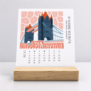 
                  
                    Desk Calendar (Choose Your Start Month) - Modern Travel
                  
                