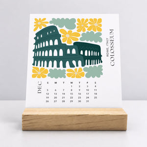 
                  
                    Desk Calendar (Choose Your Start Month) - Modern Travel
                  
                
