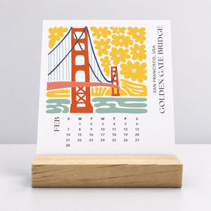 
                  
                    Desk Calendar (Choose Your Start Month) - Modern Travel
                  
                