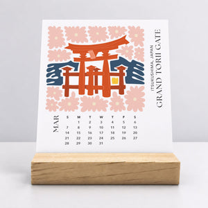 
                  
                    Desk Calendar (Choose Your Start Month) - Modern Travel
                  
                