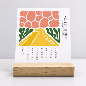 
                  
                    Desk Calendar (Choose Your Start Month) - Modern Travel
                  
                