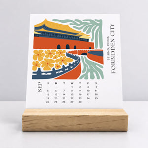 
                  
                    Desk Calendar (Choose Your Start Month) - Modern Travel
                  
                