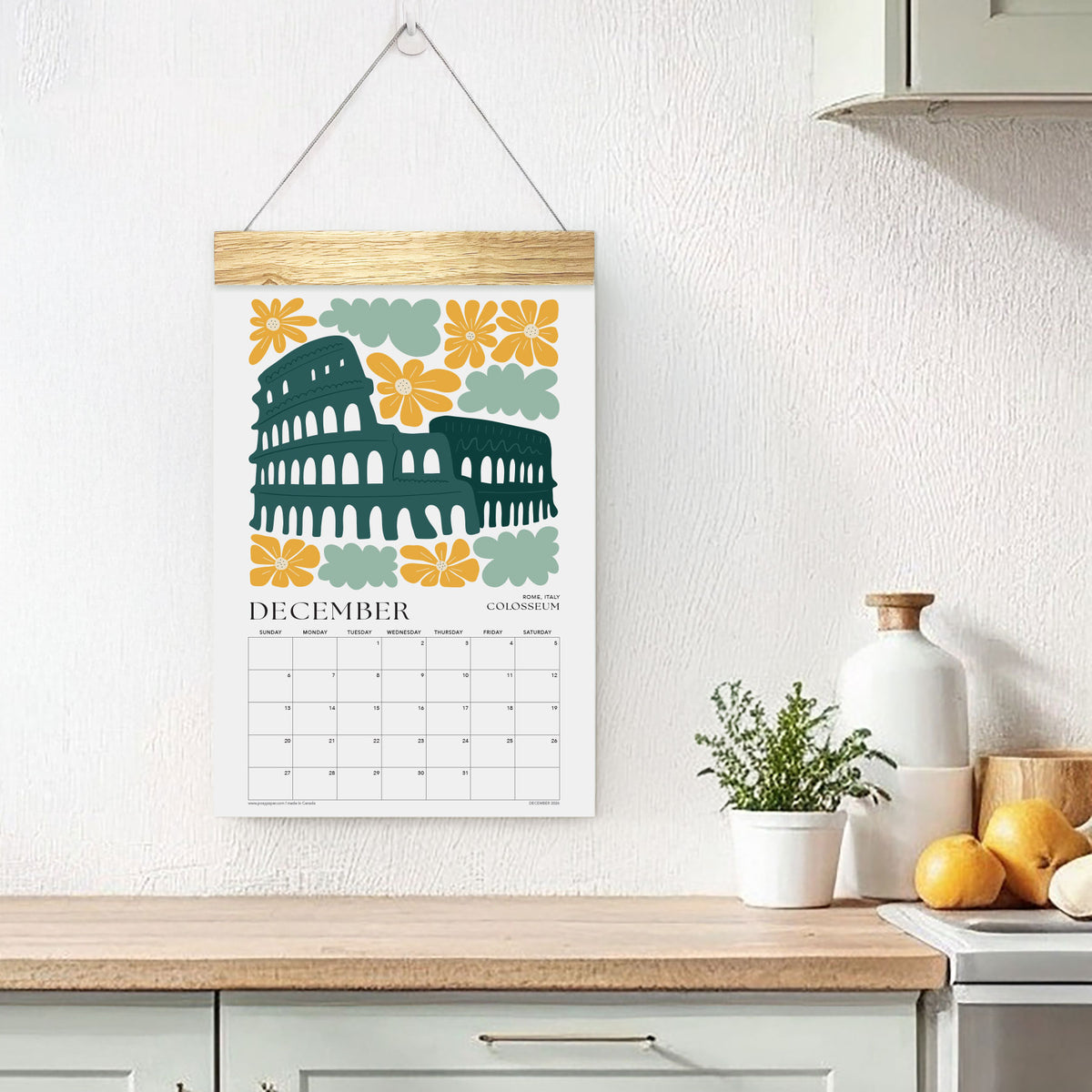 Rome artwork on the Travel wall calendar