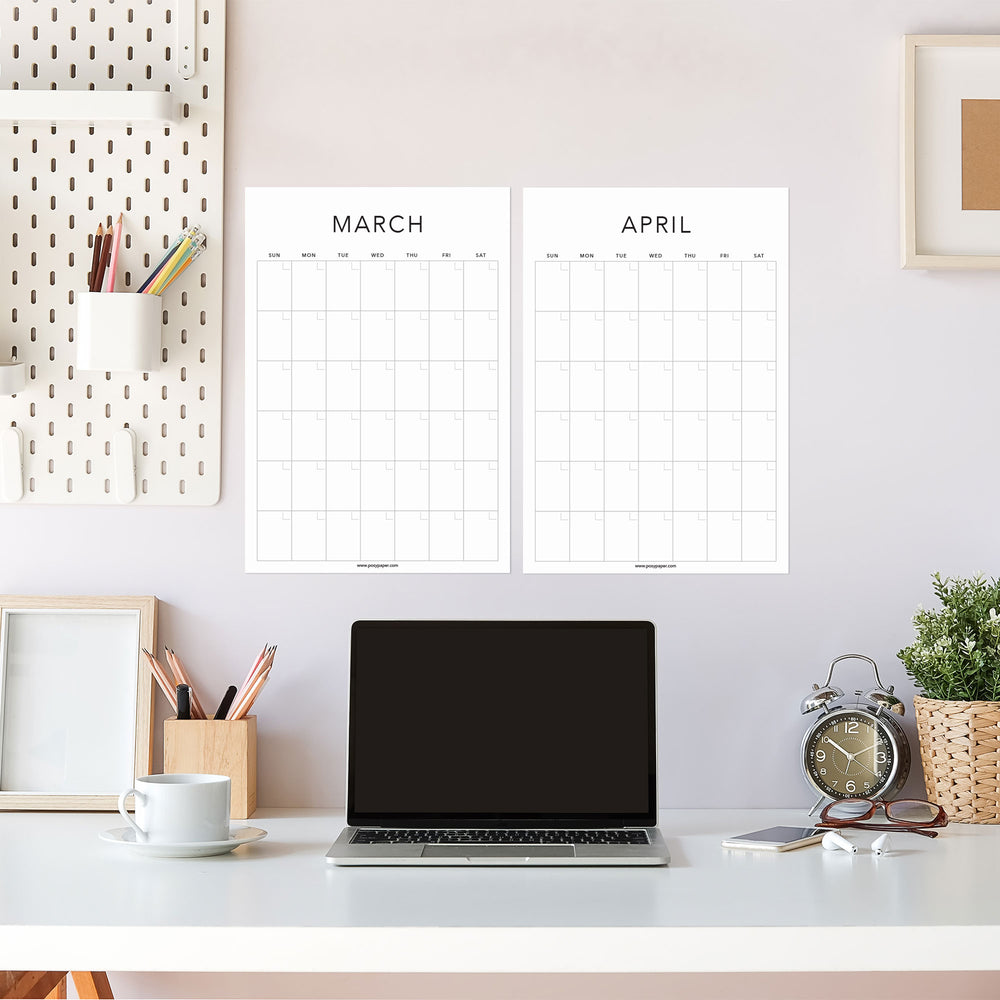 
                  
                    Large Undated Wall Calendar - Minimal
                  
                