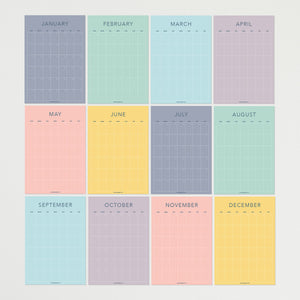 
                  
                    Minimal Color undated wall calendar page
                  
                
