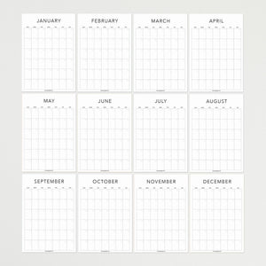 
                  
                    Minimal undated wall calendar page
                  
                