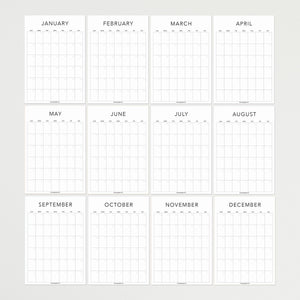 
                  
                    Large Undated Wall Calendar - Minimal
                  
                