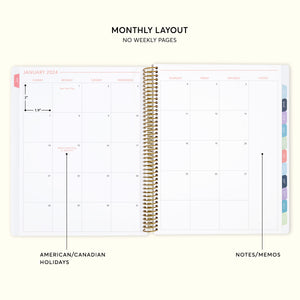 
                  
                    8.5x11 Monthly Planner - Pink Grey Watercolor Gradient
                  
                