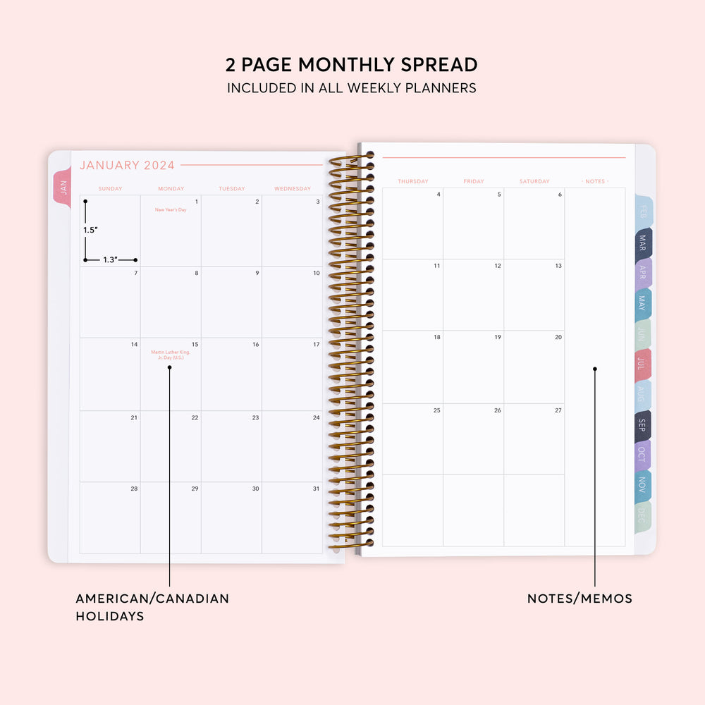 
                  
                    6x9 Weekly Planner - Pink Grey Watercolor Gradient
                  
                