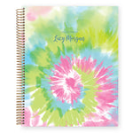Large Weekly Planner - Vibrant Spiral Tie Dye