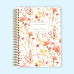 6x9 Daily Planner - Field Flowers Pink