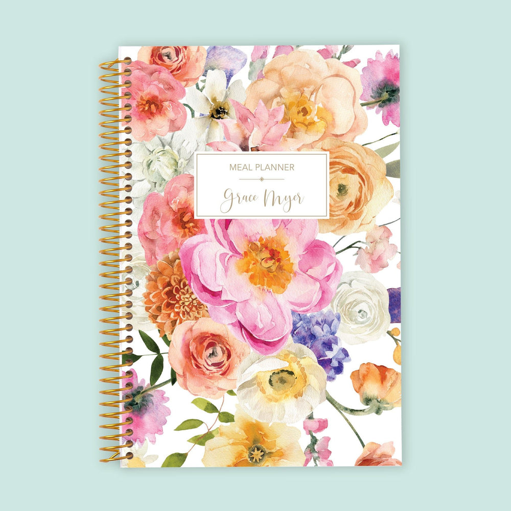 6x9 Meal Planner - Flirty Florals Colorful