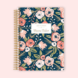 
                  
                    6x9 Weekly Planner - Navy Pink Gold Floral
                  
                