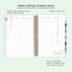 6x9 Student Planner - Neutral Abstract Ink