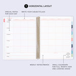 8.5x11 Student Planner - Neutral Abstract Ink