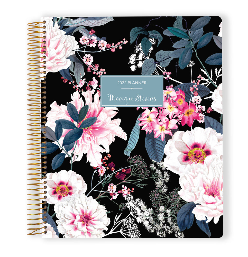
                  
                    8.5x11 Monthly Planner - Black Elegant Floral
                  
                